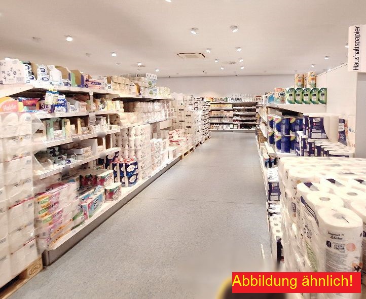 Approx. 140.20 m of drugstore shelves / used shop shelves, suitable for approx. 713.75 m² of sales area