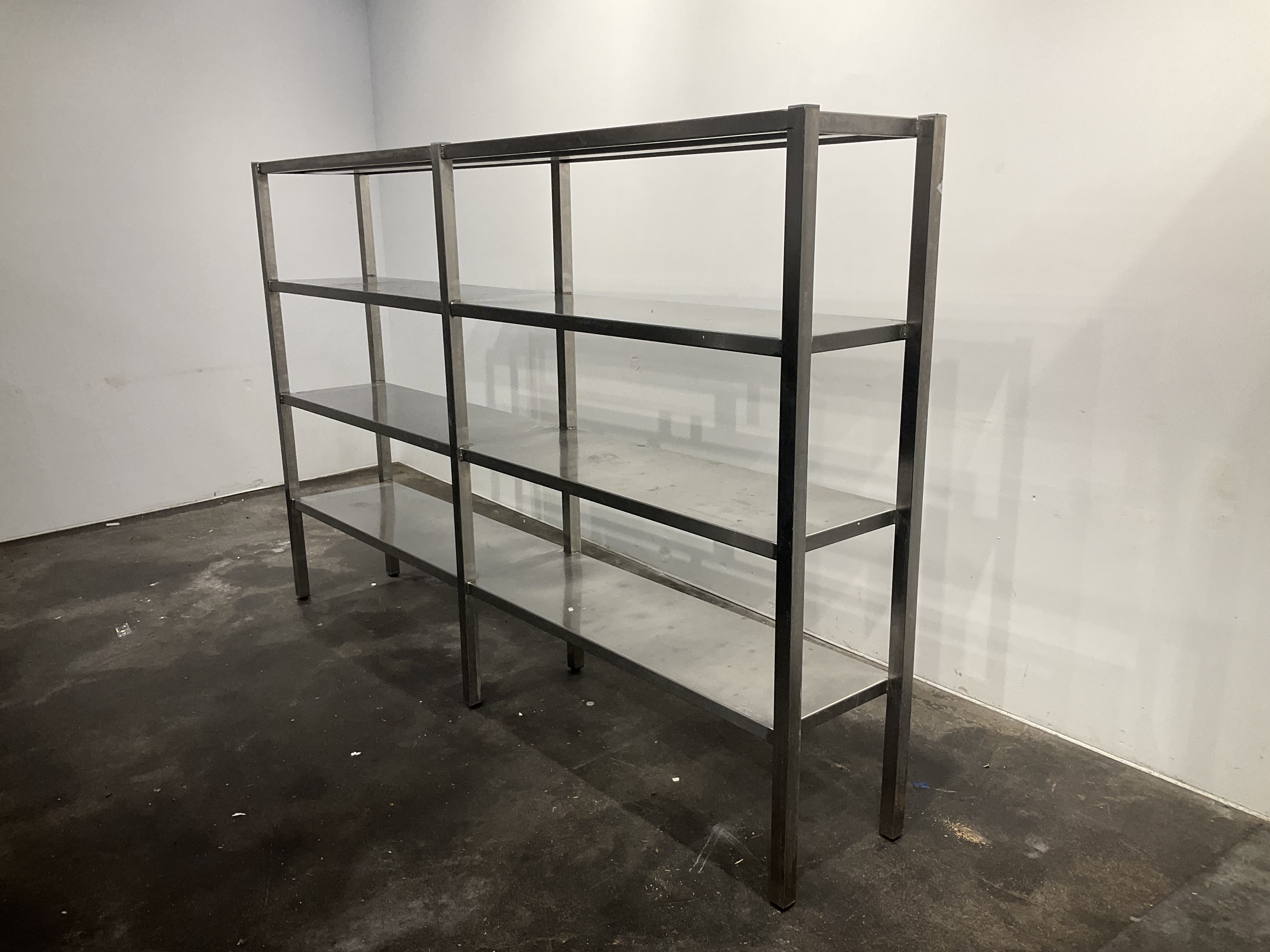 Stainless-steel shelf / shelf made of stainless steel, used