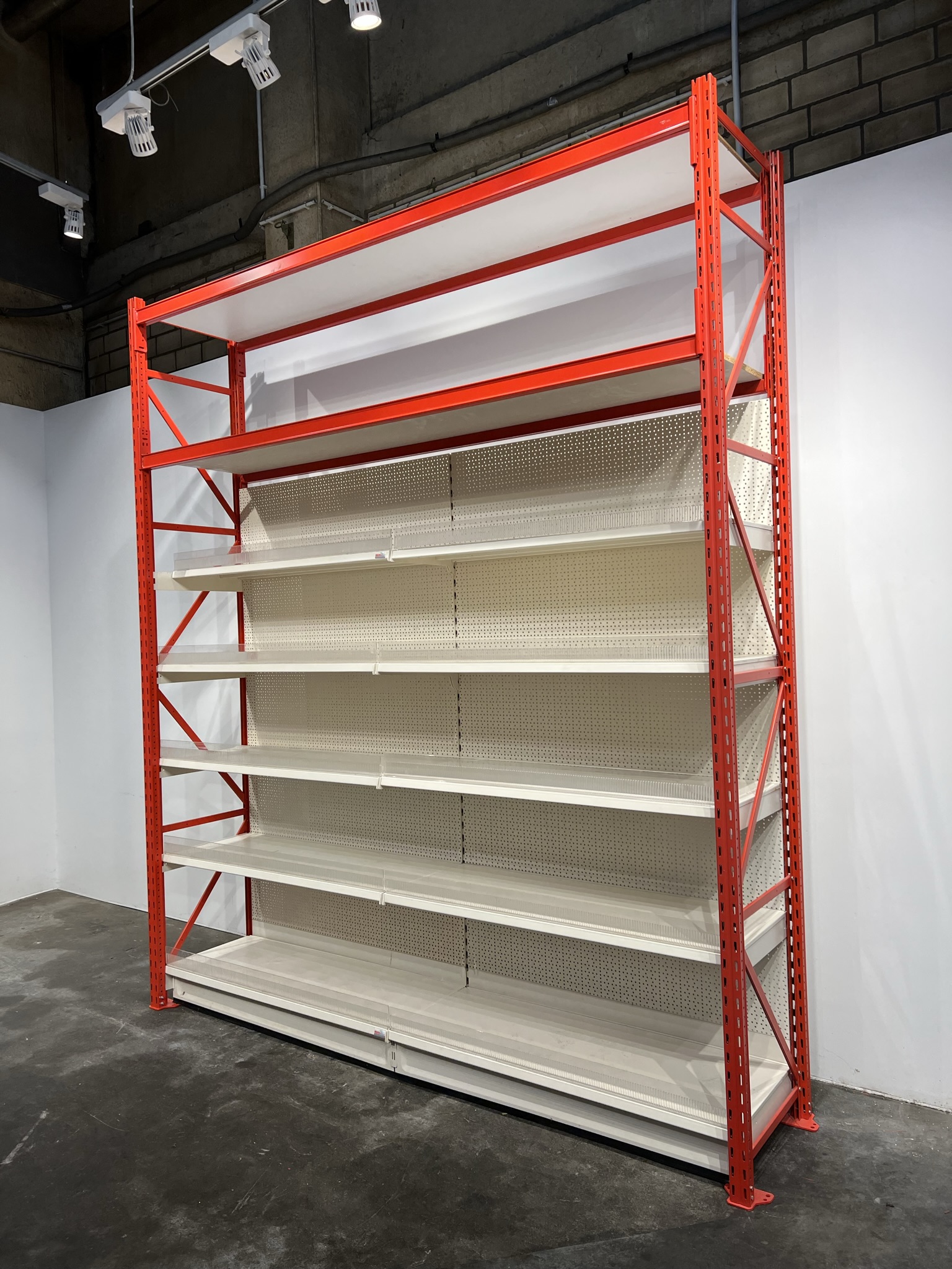 Shelving system / wholesale market  shelving / light heavy duty shelf, Tego, suitable for appropx. 547 m²  of sales area