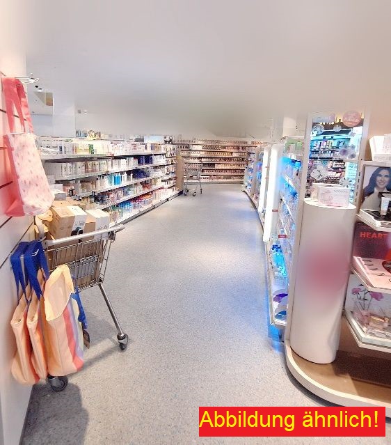Approx. 177.60 m of drugstore shelves / used shop shelves, suitable for 1,120 m² of sales area