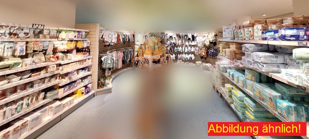 Approx. 124.10 m of drugstore shelves / used shop shelves, suibable for 626 m² of sales area