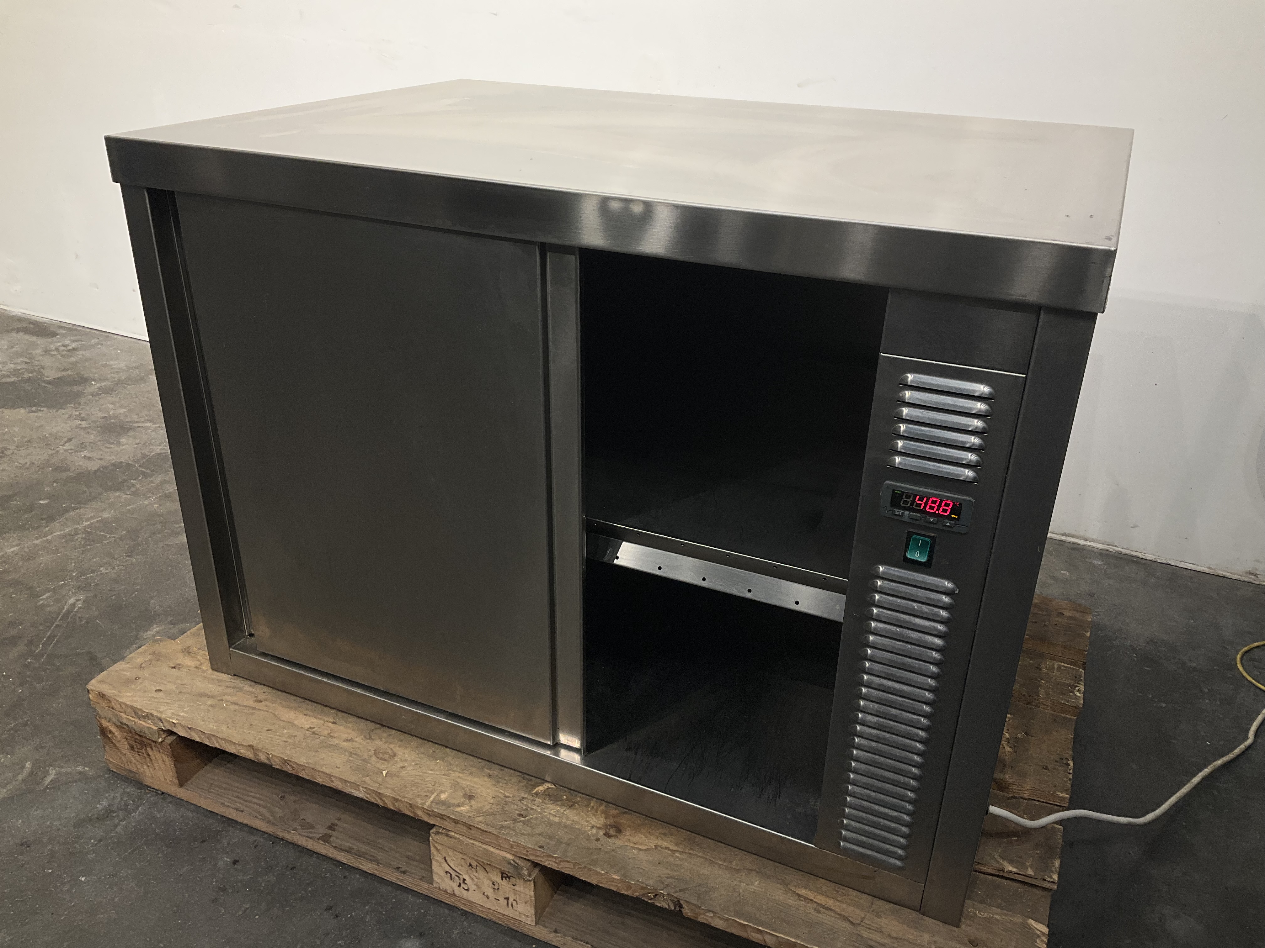 Plate warmer / stainless steel cabinet, used